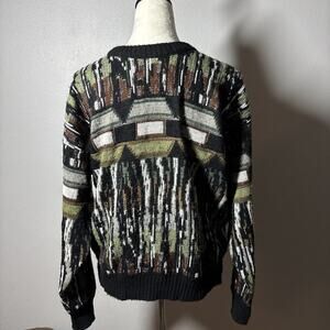 Funky Men’s Vintage London Fog XL 90s Pullover Sweater Green Acrylic Blend
